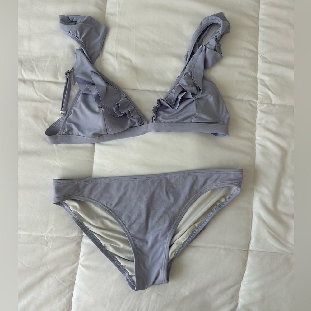Michael Kors Lavender Ruffle Bikini Set